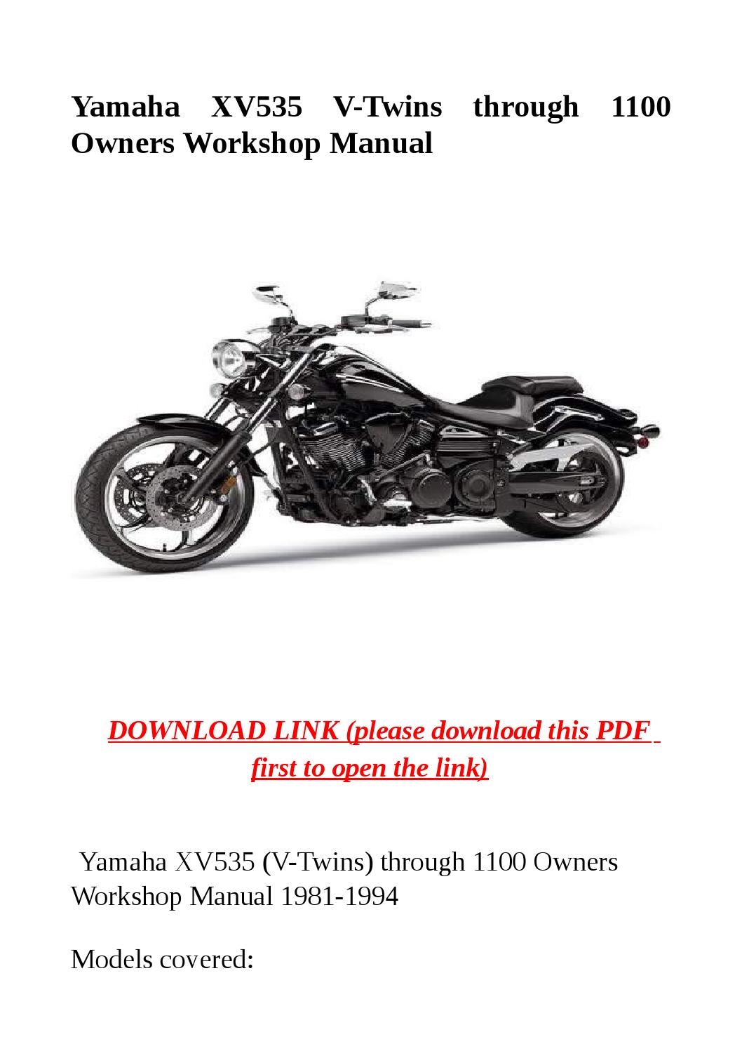 Yamaha virago 535 repair manual free download